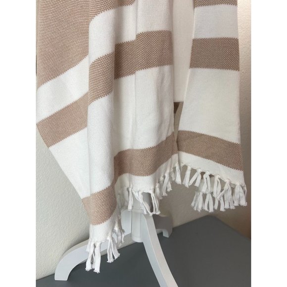 Chico's‎ women's small/medium tan natural ruana scarf poncho blanket drape NWT - Picture 5 of 6